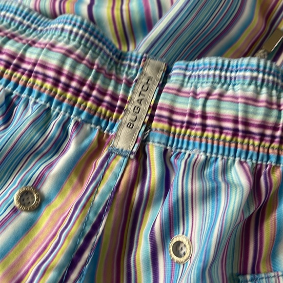 Bugatchi Blue and Yellow Swim Trunks size large - Picture 9 of 9